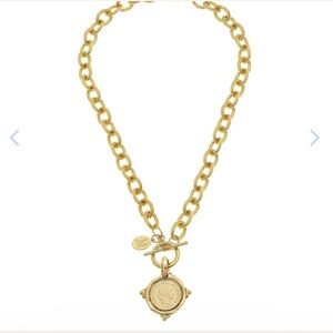 Susan Shaw Coin Toggle Necklace